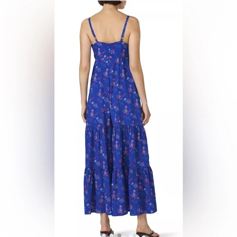 Thakoon Collective Blue Floral Wide Leg Jumpsuit 10 - Picture 3 of 16